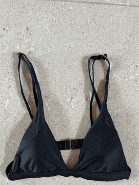 LADIES TRIANGLE BIKINI SWIM TOP BLACK LARGE